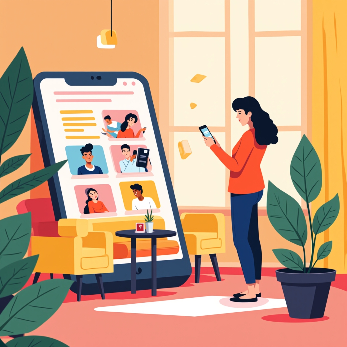 A hotel manager using a tablet showcasing cross-selling opportunities to a guest